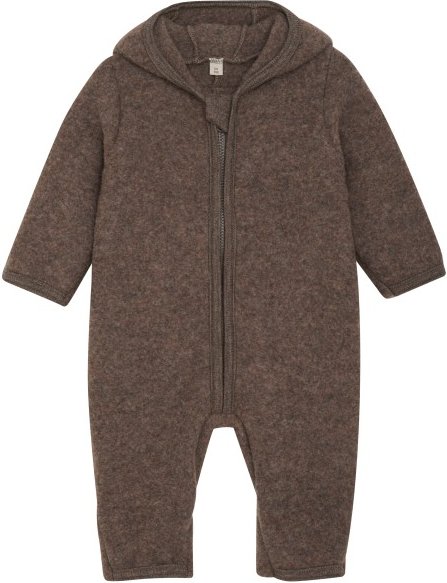 Huttelihut - Baby's Pram Suit Wool Fleece - Overall Gr 92 braun