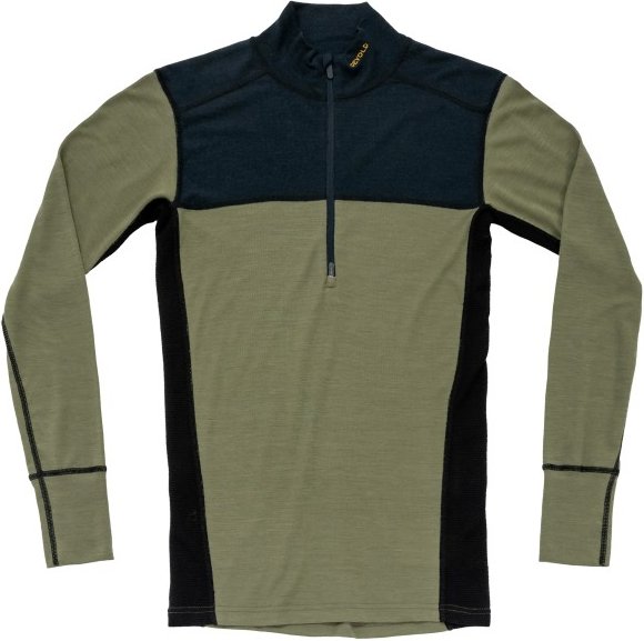 Devold - Lauparen Merino 190 Zip Neck - Merinounterwäsche Gr S oliv