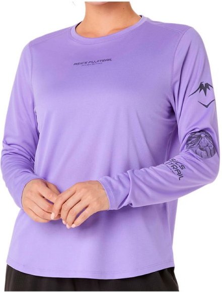 Asics - Women's Fujitrail Logo L/S Top - Laufshirt Gr S lila