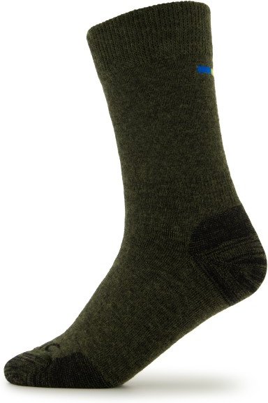 Stoic - Merino Hiking Crew Socks - Wandersocken Gr 39-41 oliv/schwarz