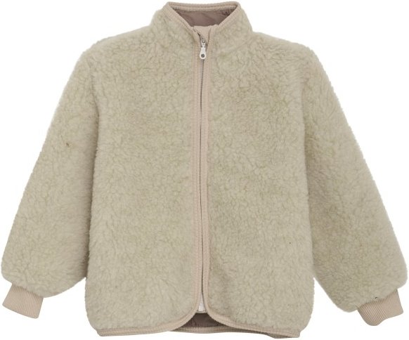 Huttelihut - Kid's Jacket Wool Teddy with Lining - Merinojacke Gr 140 beige