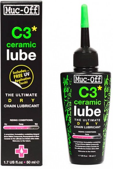 Muc Off - C3 Dry Ceramic Lube - Kettenschmiere Gr 50 ml rosa