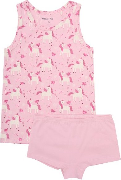 Thumbnail - Minymo - Kid's Underwear Set AOP - Alltagsunterwäsche Gr 140 rosa