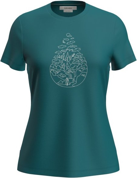 Icebreaker - Women's Merino 150 Tech Lite III S/S Hike Path - Merinoshirt Gr L tidal teal