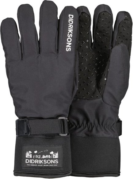 Didriksons - Kid's Lovas Five Finger Glove 2 - Handschuhe Gr 4 grau/schwarz