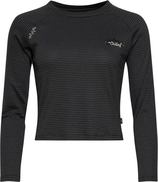 Chillaz - Women's Gröden Mountain Flower - Longsleeve Gr 40 schwarz