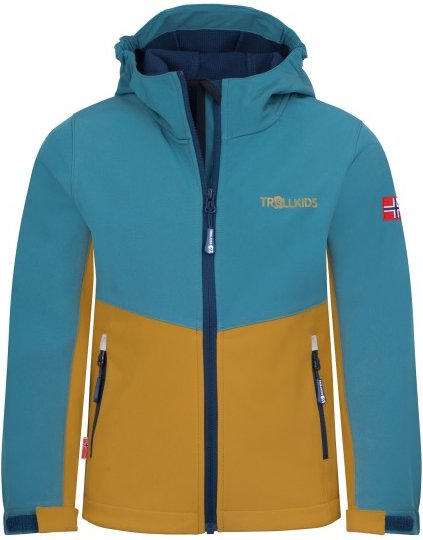 Trollkids - Kid's Kristiansand Jacket - Softshelljacke Gr 92 türkis