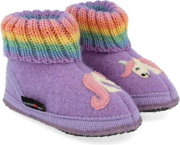 Haflinger - Kid's Fairy Tale - Hüttenschuhe Gr 23 lila