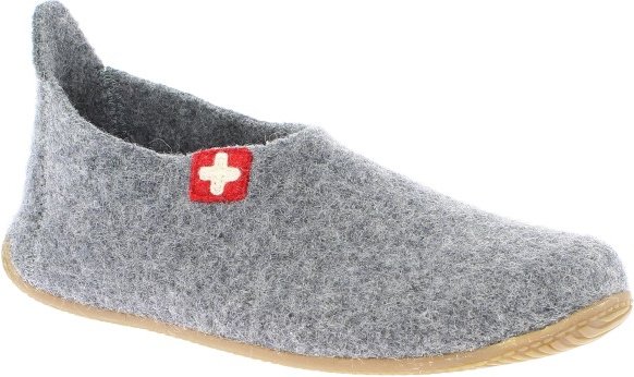 Living Kitzbühel - Slipper Schweizer Kreuz No. 4249 - Hüttenschuhe Gr 31 grau