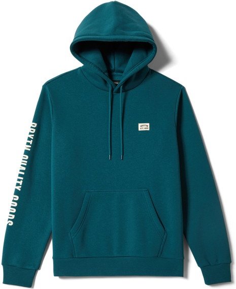 Brixton - Woodburn Label Hoodie - Hoodie Gr M blau