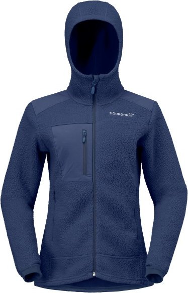 Norrøna - Women's Trollveggen Warm3 Zip Hood - Fleecejacke Gr L blau