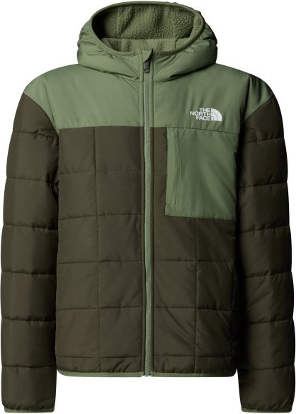 Thumbnail - The North Face - Boy's Reversible Shasta FZ Hooded Jacket - Kunstfaserjacke Gr XL oliv