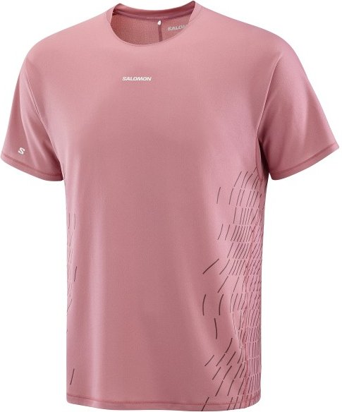 Salomon - Sense Aero S/S Tee GFX - Laufshirt Gr M rosa