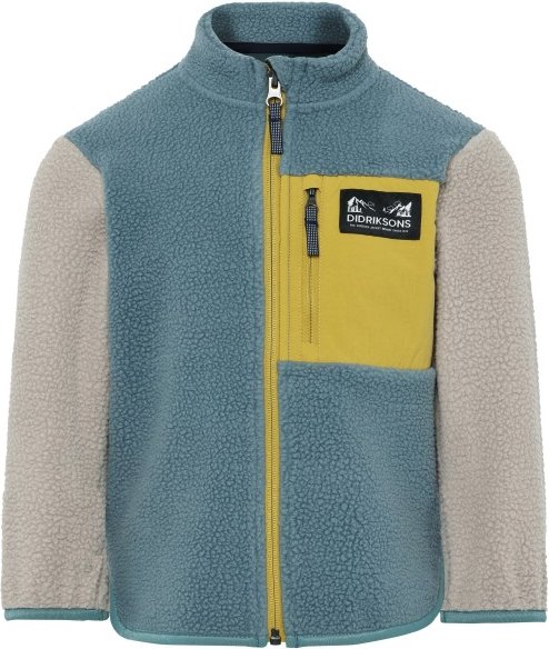 Didriksons - Kid's Anten Fullzip - Fleecejacke Gr 140 grau/türkis
