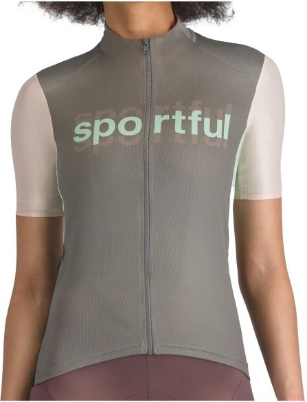 Sportful - Women's Supergiara Logo Jersey - Radtrikot Gr L grau