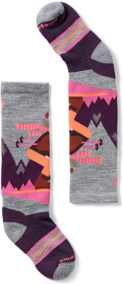 Thumbnail - Smartwool - Kid's Winter F. Cushion Mountain Moose Pattern OTC - Multifunktionssocken Gr L grau