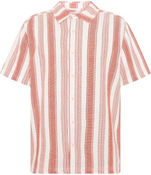 KnowledgeCotton Apparel - Organic Cotton Striped Shirt II - Hemd Gr M rosa