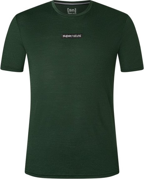 super.natural - New School Tee - Merinoshirt Gr XXL grün