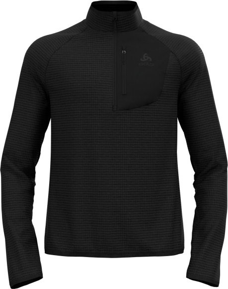 Thumbnail - Odlo - Ascent Mid Layer 1/2 Zip - Fleecejacke Gr XXL schwarz