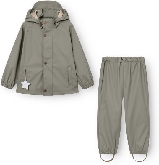 Mini A Ture - Kid's Matreinar Rain Set - Regenset Gr 110 grau