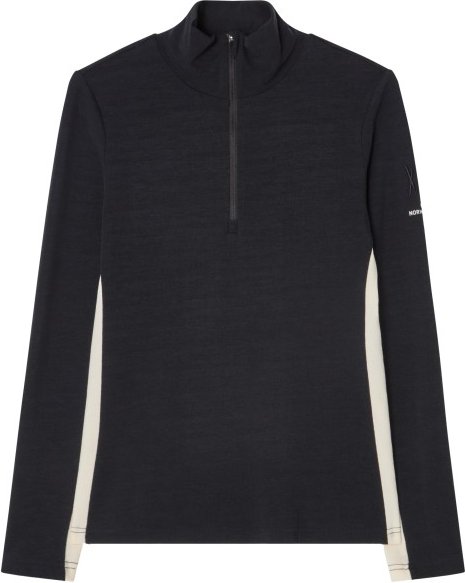 We Norwegians - Women's Voss 1/4-Zip - Merinopullover Gr XL schwarz