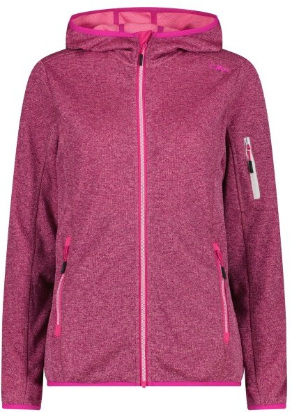 Thumbnail - CMP - Women's Jacket Fix Hood Knitted + Mesh - Fleecejacke Gr 40 lila