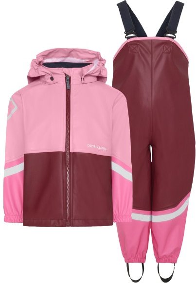 Didriksons - Kid's Waterman Set 12 - Regenset Gr 120 rosa/rot