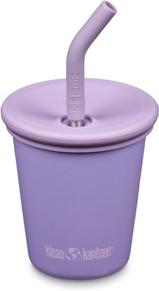Klean Kanteen - Kid's Steel Cup with Straw Lid - Becher Gr 296 ml lila