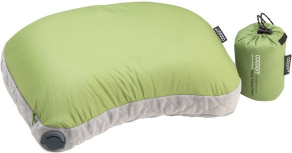 Cocoon - Air-Core Hood/Camp Pillow - Kissen Gr 28 x 37 cm wasabi /grau