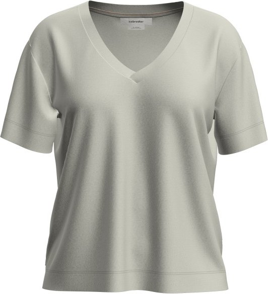 Icebreaker - Women's Merino 150 Tech Lite S/S Relaxed V-Neck - Merinoshirt Gr M grau