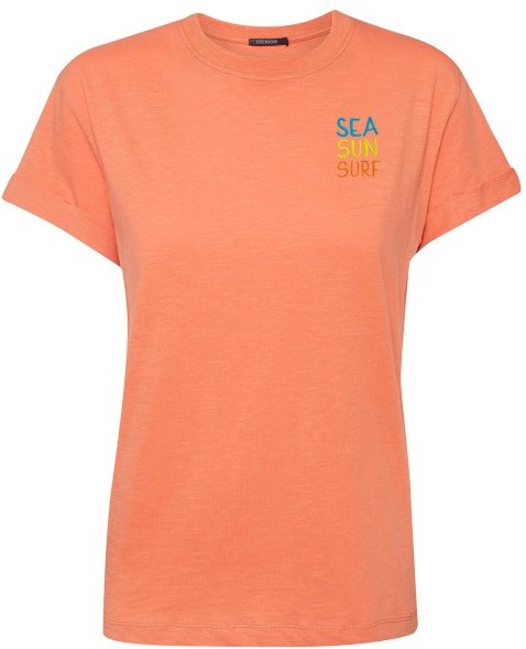 GreenBomb - Women's Lifestyle Sea Sun Surf Stop - T-Shirts - T-Shirt Gr S rot