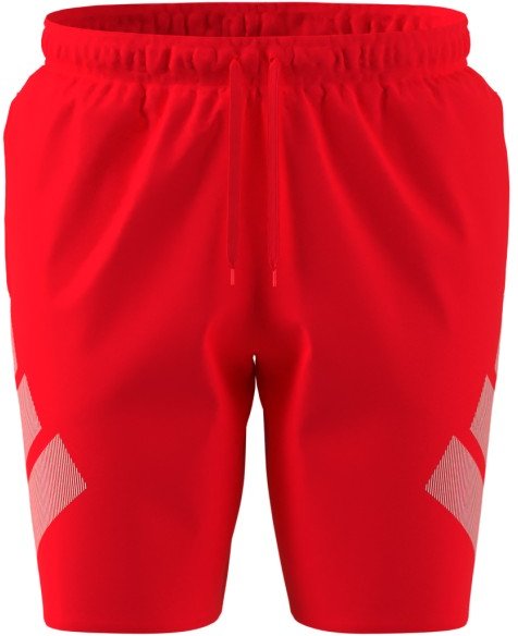 adidas - 3-Bar Logo 8'' Shorts - Boardshorts Gr 4XL rot/weiß