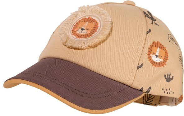 maximo - Baby Boy's Cap Lion Patch Waschoptik Klett - Cap Gr 43-45 cm beige