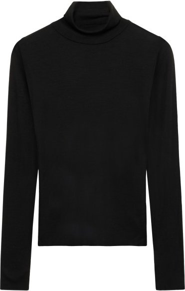 Thumbnail - KnowledgeCotton Apparel - Women's Wool L/S Roll Neck - Wollpullover Gr L schwarz