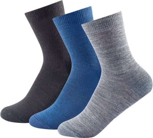 Devold - Daily Light Kid Sock 3-Pack - Merinosocken Gr 28-30 grau/blau