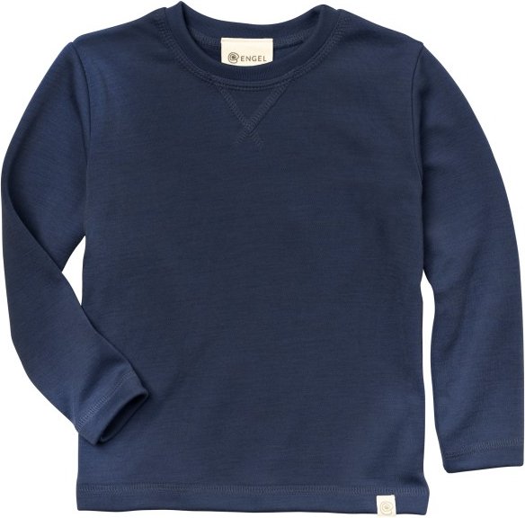 Engel - Kid's Sweatshirt L/S - Merinolongsleeve Gr 128 blau