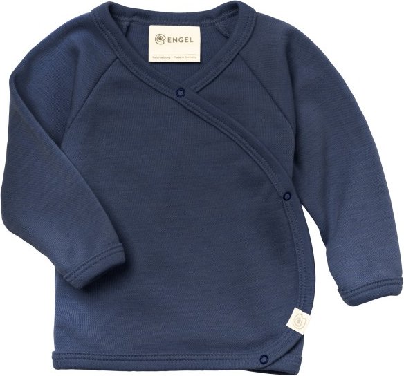 Engel - Baby-Wickelshirt - Merinolongsleeve Gr 50/56 blau