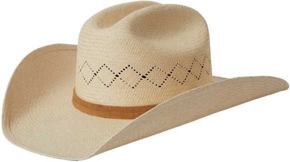 Brixton - Laredo Panama Straw Cowboy Hat - Hut Gr M beige