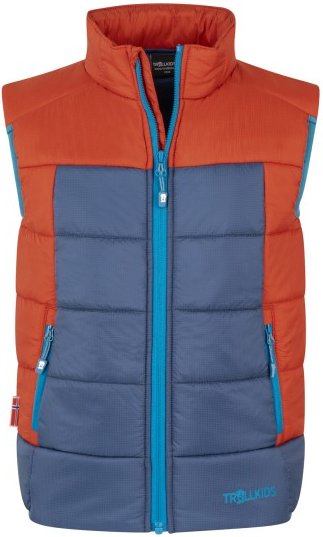Trollkids - Kid's Hardanger Vest - Kunstfaserweste Gr 104 blau