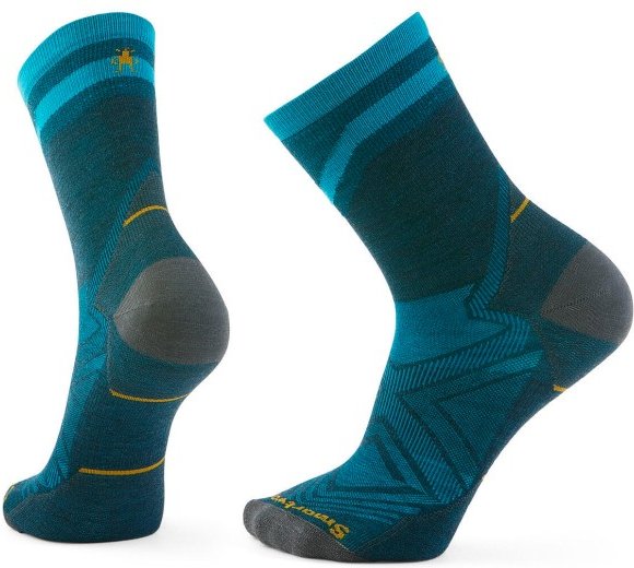 Thumbnail - Smartwool - Performance Run Zero Cushion Mid Crew Pattern - Laufsocken Gr XL blau