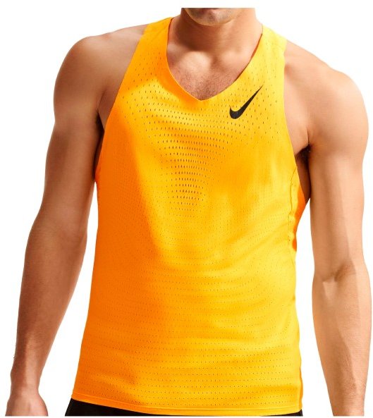 Nike - Dri-Fit ADV Aeroswift Singlet - Laufshirt Gr XXL orange