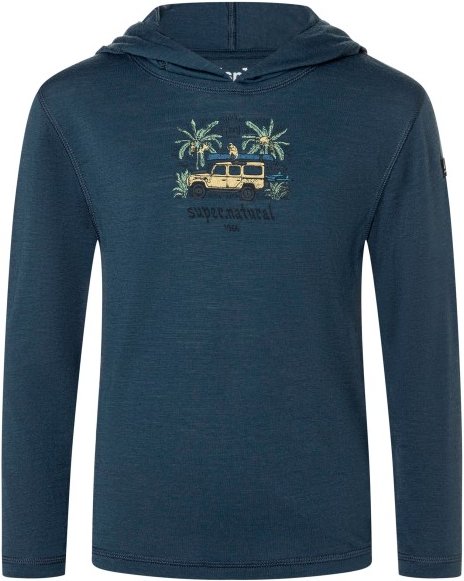 super.natural - Kid's Tropicar Light Hoodie - Hoodie Gr 164 blau