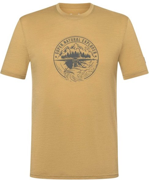 super.natural - Exploring Tee - Merinoshirt Gr XXL beige