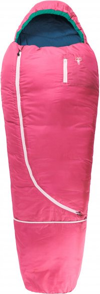 Grüezi Bag - Biopod Wolle Kids World Traveller - Kinderschlafsack Gr bis 170 cm Körpergröße - 140-190 x 65 x 45 cm rosa