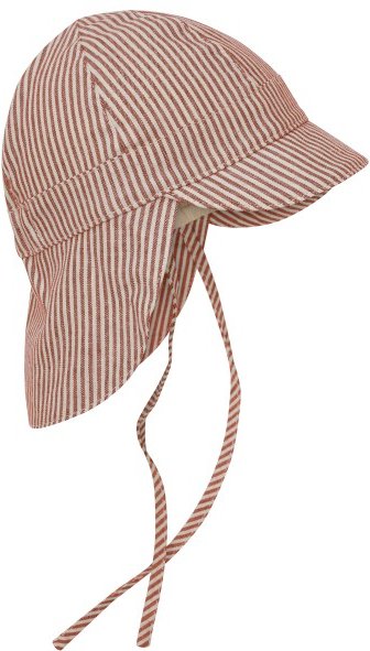 Huttelihut - Kid's Summer Hat Woven Stripe with Chin Straps - Cap Gr 50/56 braun