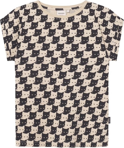 DEDICATED - Women's T-Shirt Visby Pepita Cats - T-Shirt Gr S grau