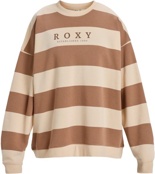 Roxy - Women's Strictly Stripes Oversized - Pullover Gr XL beige/braun