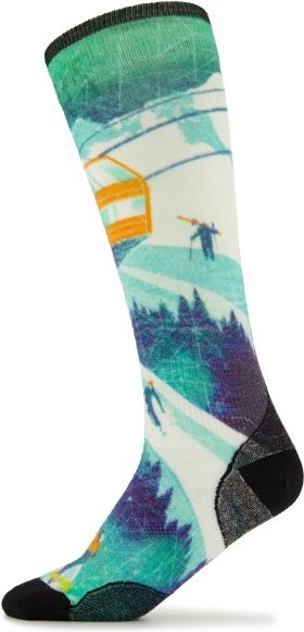 Smartwool - Ski Zero Cushion Ski Day Print OTC - Skisocken Gr M bunt