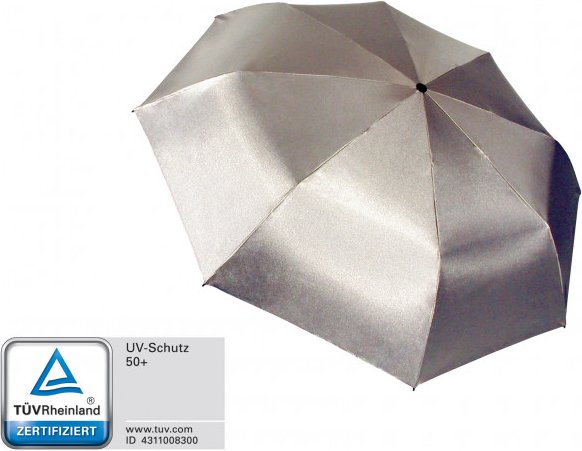 EuroSchirm - Light Trek - Regenschirm grau/ schutz 50+