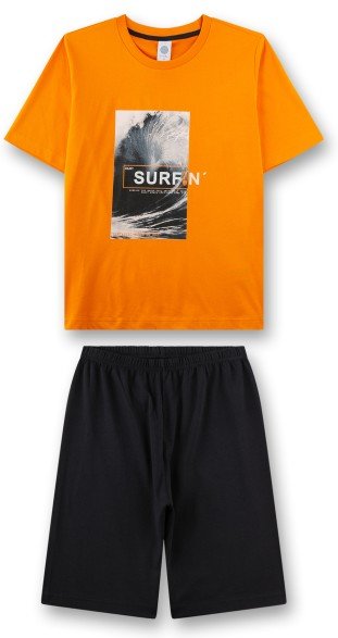 Sanetta - Kid's Pyjama 1/2 246154 - Alltagsunterwäsche Gr 164 orange